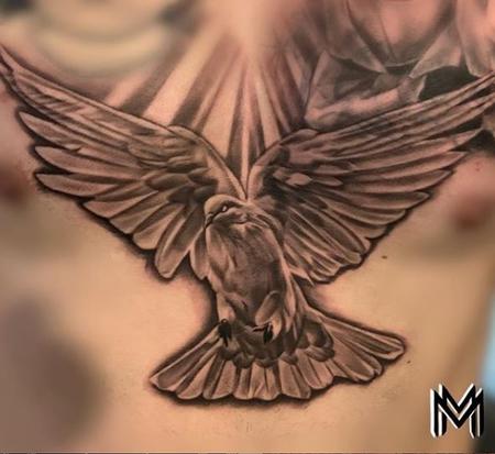 Tattoos - Matt Masculine Dove - 140432